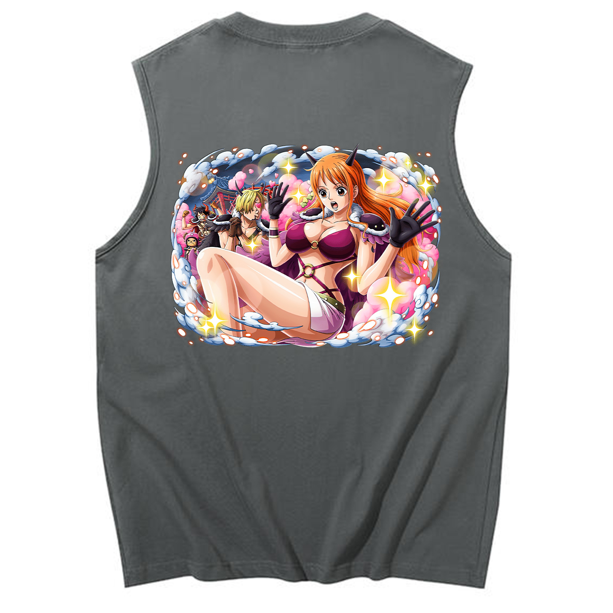 ワンピース ナミ ONE PIECE Nami コットン100％タンクトップ（背面プリント）